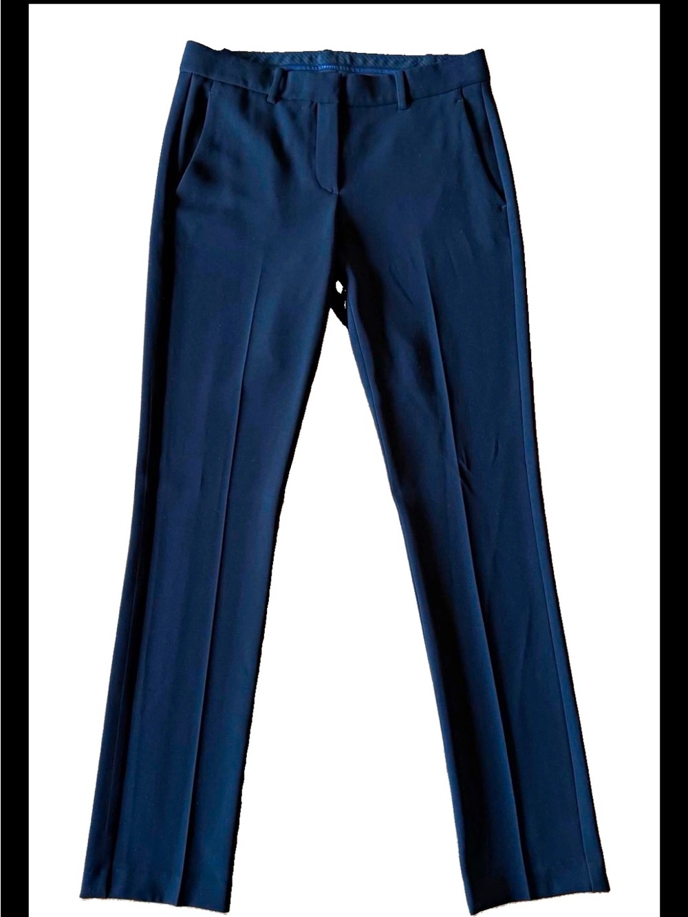 Theory Admiral Crepe Navy Izelle Trousers, size 4